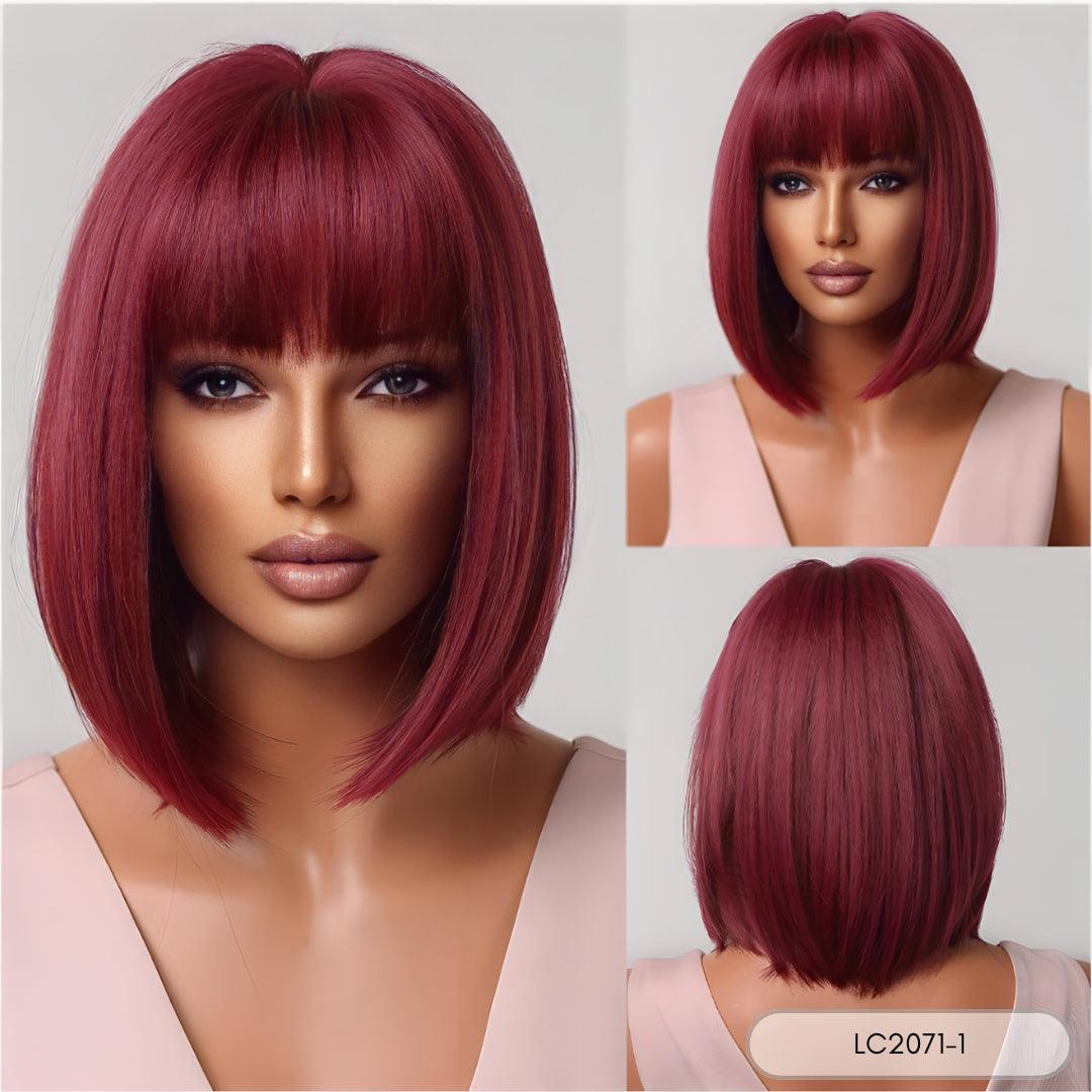 Short Bob Wig – Natural Look with Bangs - Straight / LC2071-1 - Lyvelle