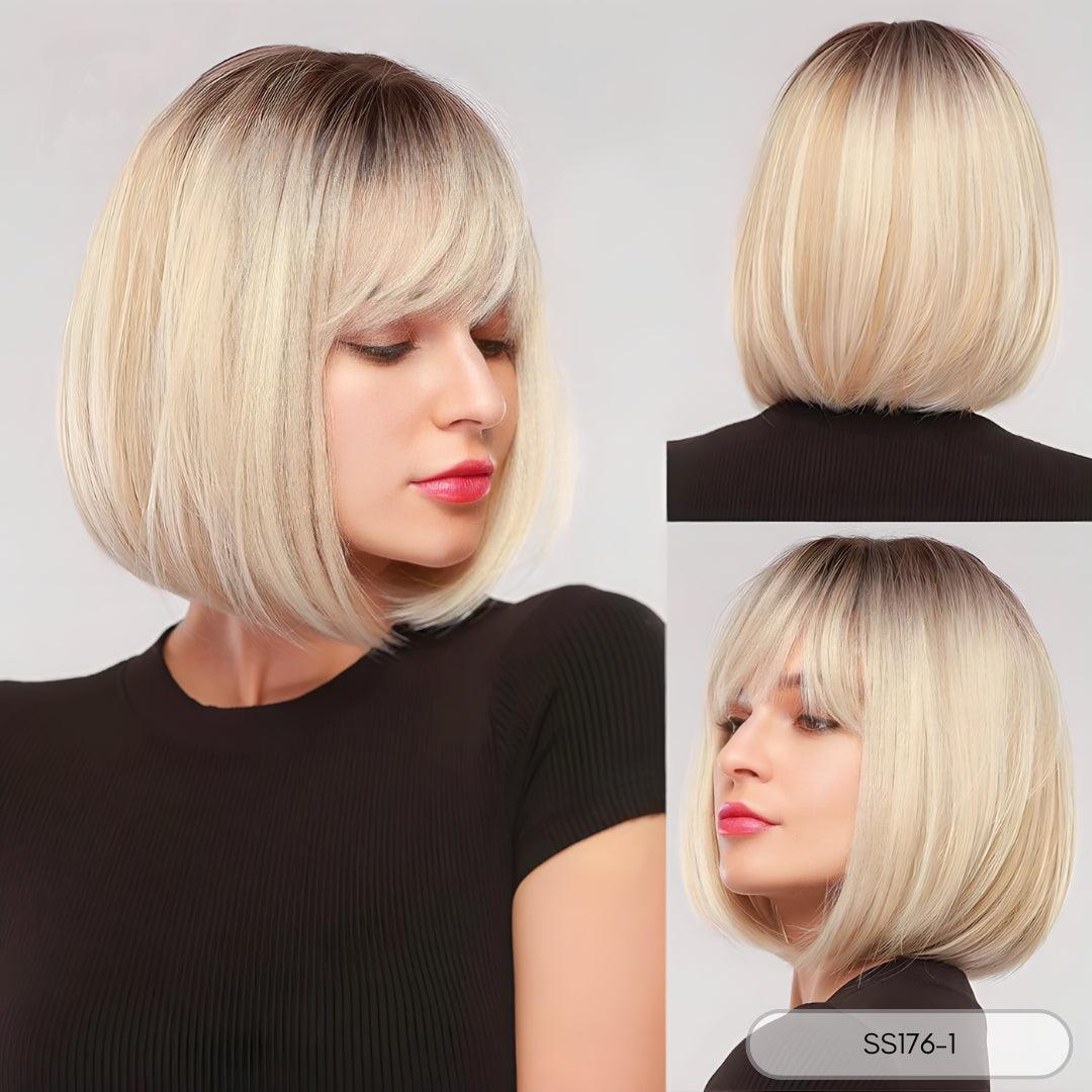 Short Bob Wig with Bangs - Lyvelle