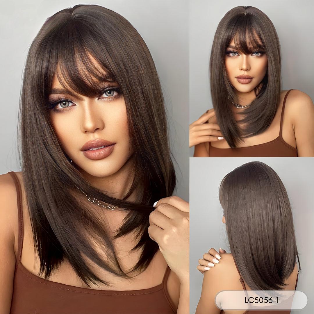 Short Bob Wig – Natural Look with Bangs - Straight / LC5056-1 - Lyvelle