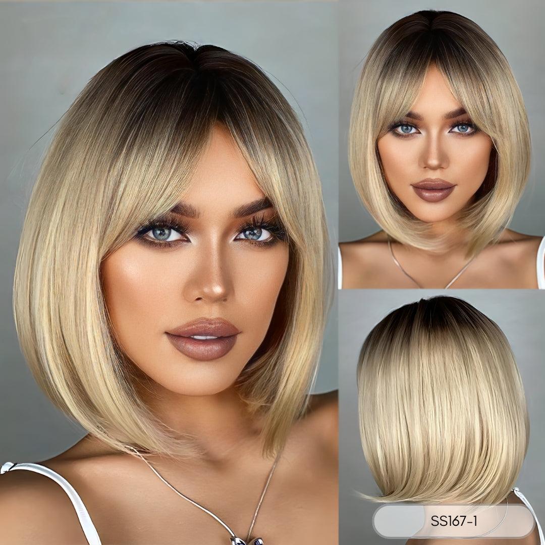 Short Bob Wig with Bangs - Lyvelle