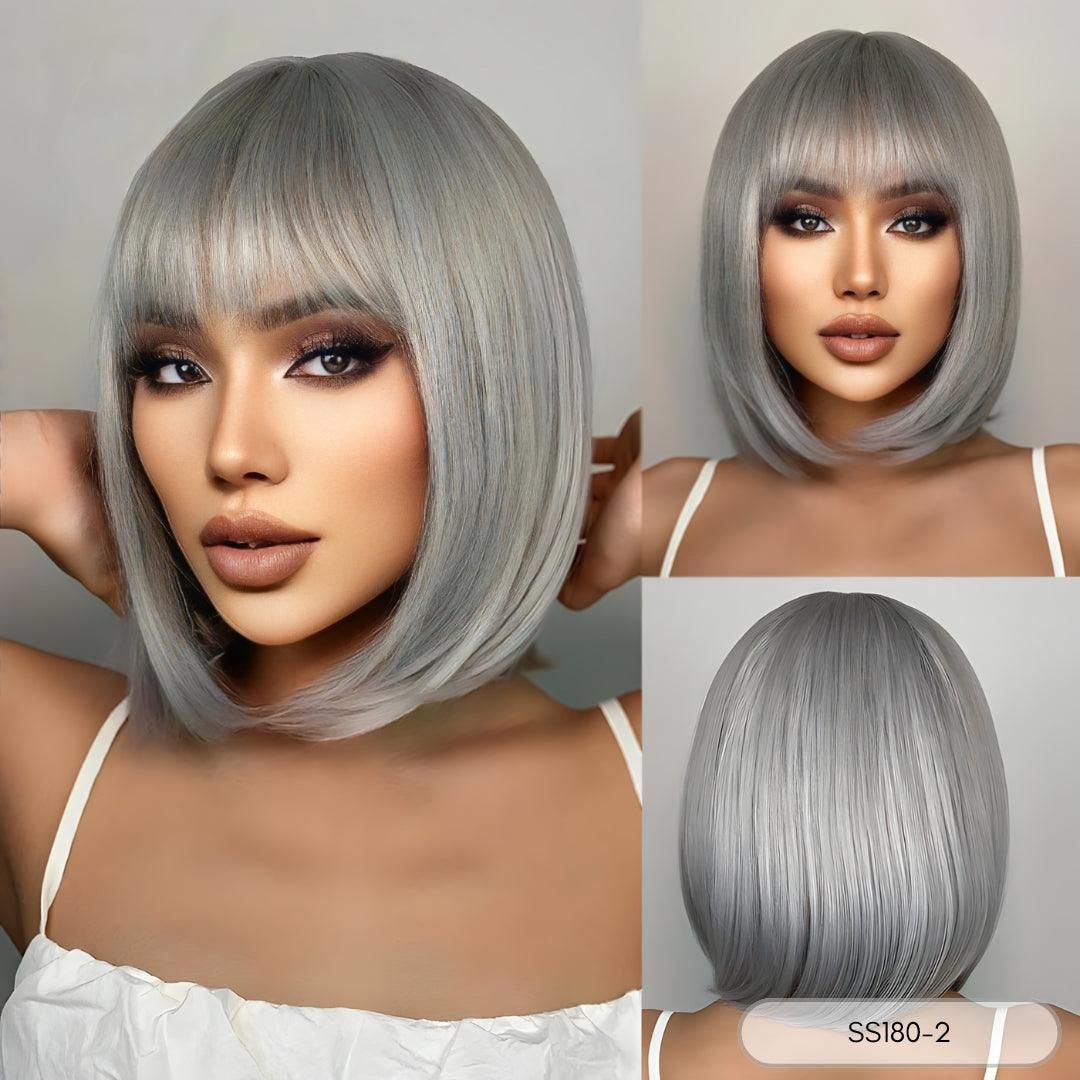 Short Bob Wig with Bangs - Lyvelle