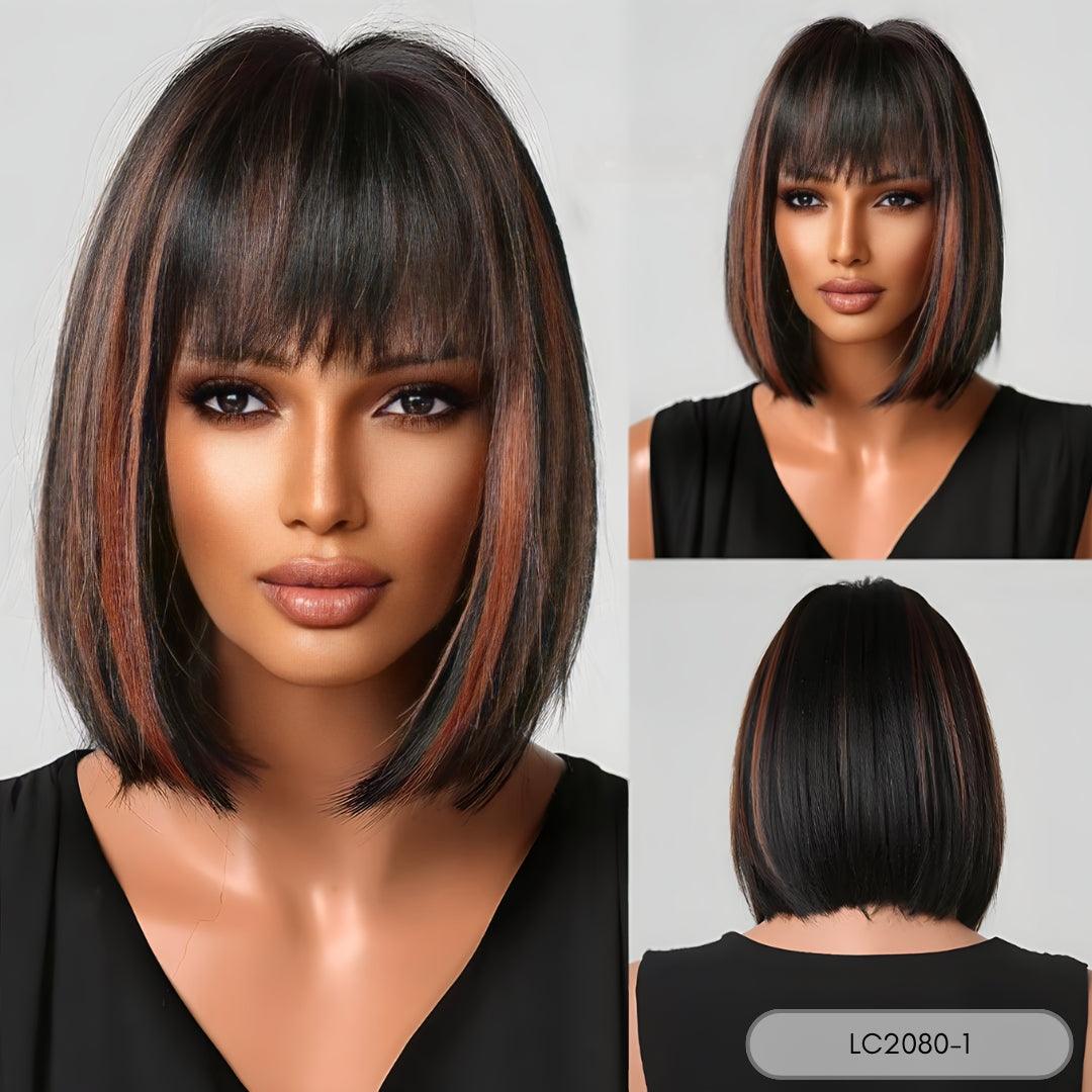 Short Bob Wig with Bangs - Lyvelle