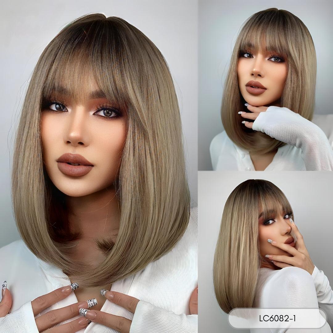 Short Bob Wig with Bangs - Lyvelle