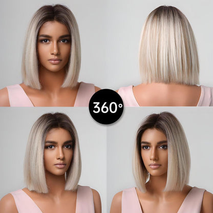 Short Bob Wig – Natural Look with Bangs - Straight / SS180-1 - Lyvelle