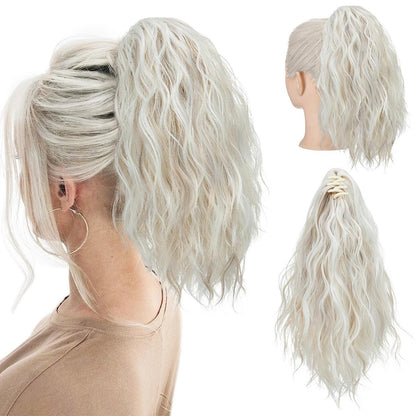 Short Curly Claw Clip Ponytail – 10-Inch Synthetic - 10" / Curly / Cold Blonde - Lyvelle