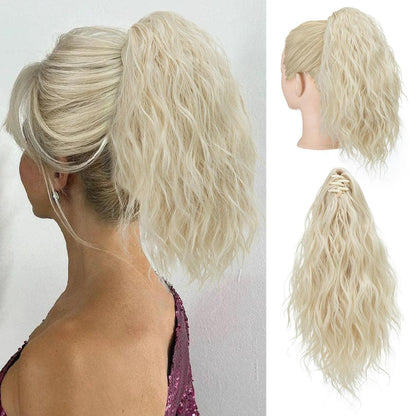 Short Curly Claw Clip Ponytail – 10-Inch Synthetic - 10" / Curly / Light Blonde - Lyvelle