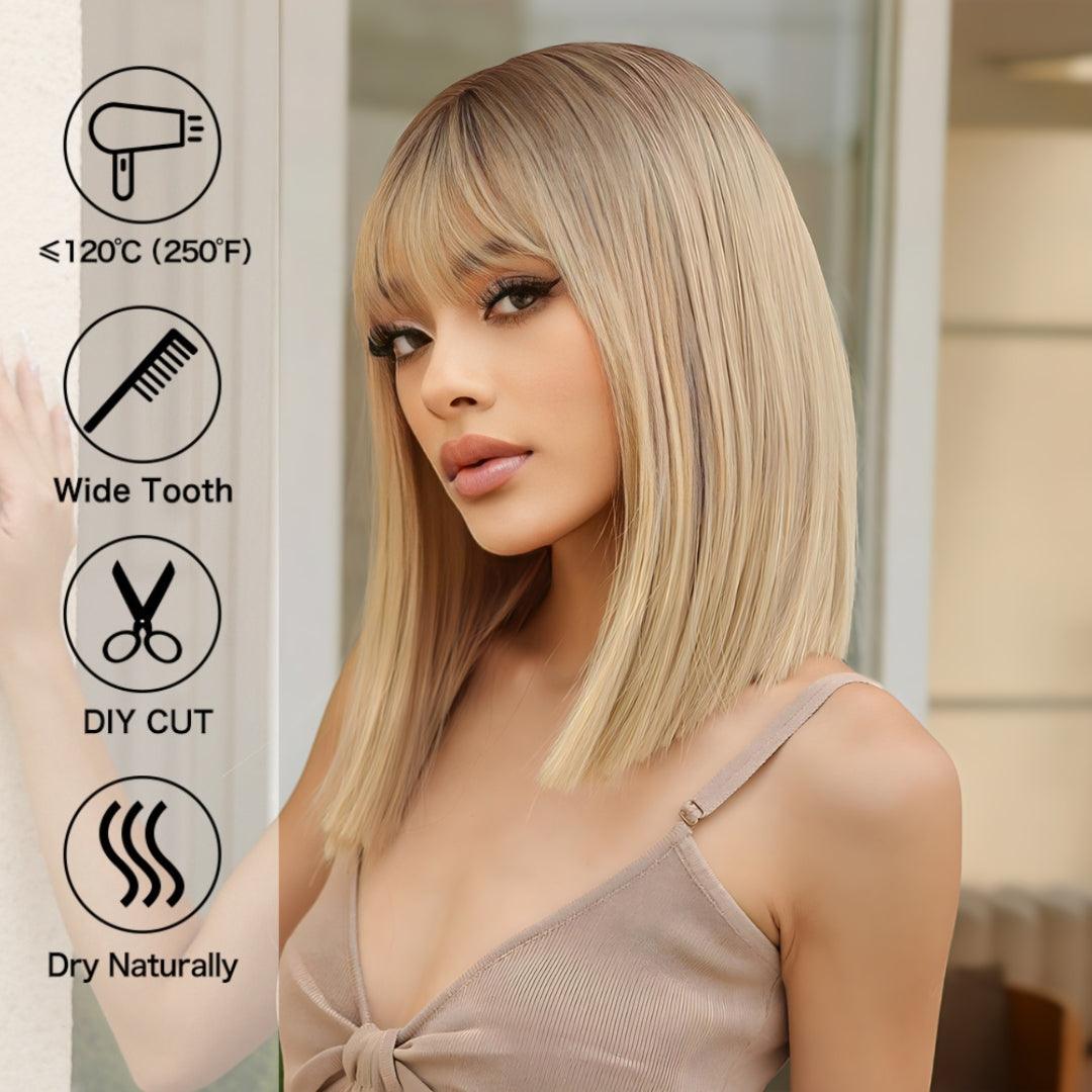 14-Inch Straight Bob Wig – Sleek & Stylish Look - 14" / Straight / SS152-4 - Lyvelle