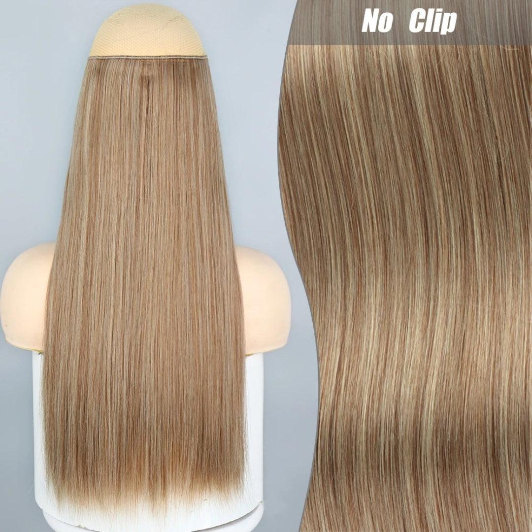 Synthetic Long Straight Wire Hair Extension – Easy No Clips (16-32 Inch Options) - 16" / Straight / M12-613 - Lyvelle