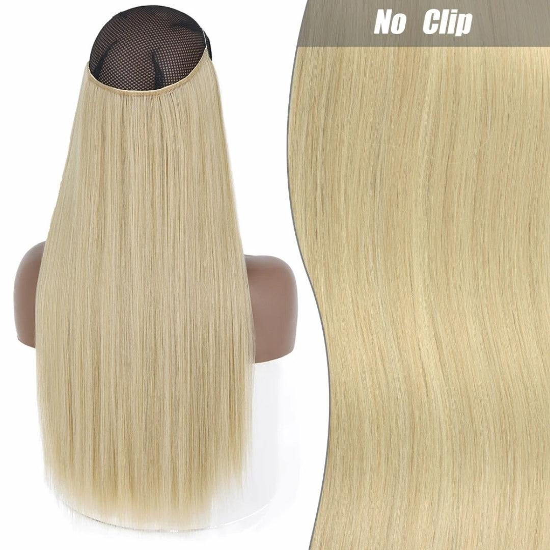 Synthetic Long Straight Wire Hair Extension – Easy No Clips (16-32 Inch Options) - 16" / Straight / 13 - Lyvelle