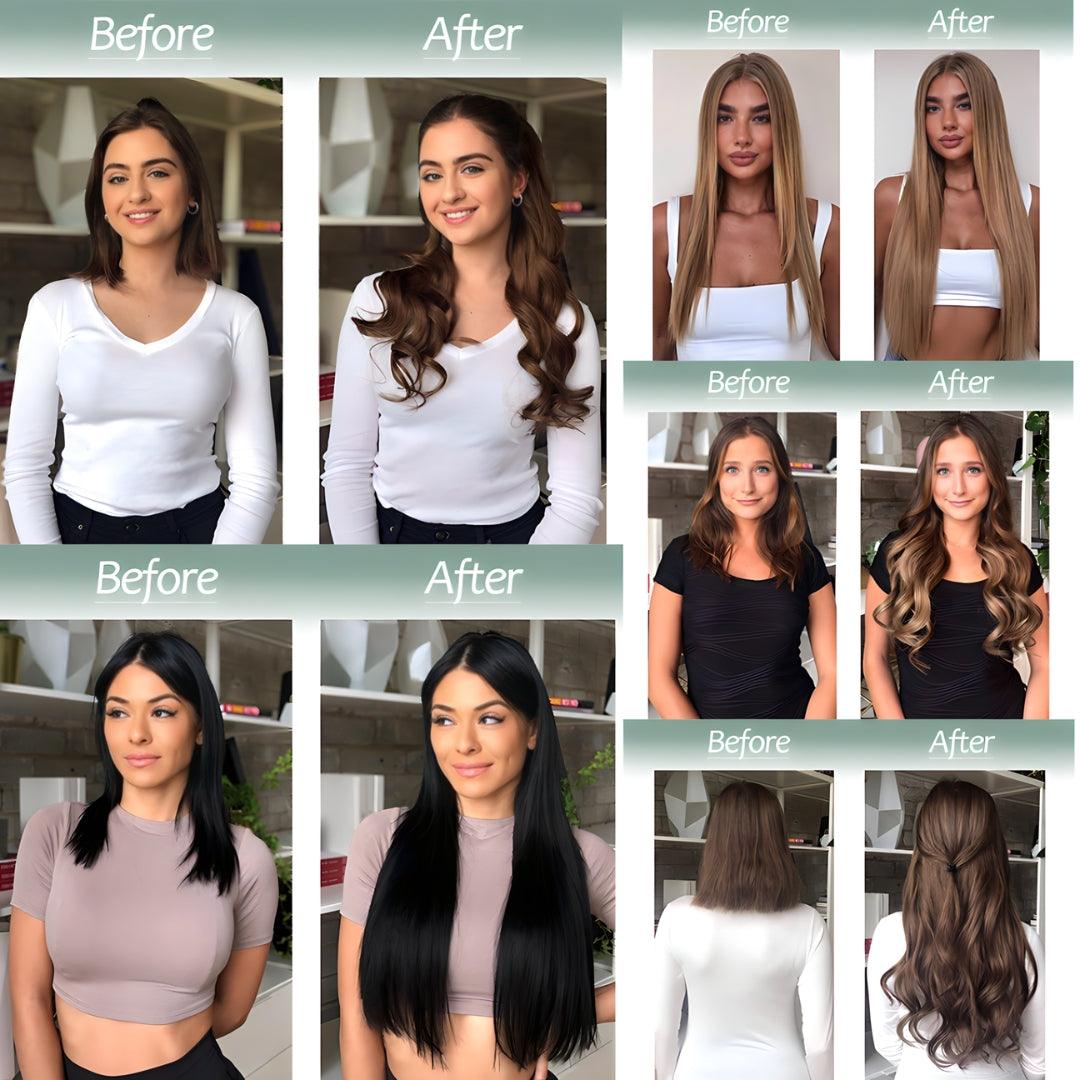 Synthetic Long Straight Wire Hair Extension – Easy No Clips (16-32 Inch Options) - 16" / Straight / 4 - Lyvelle