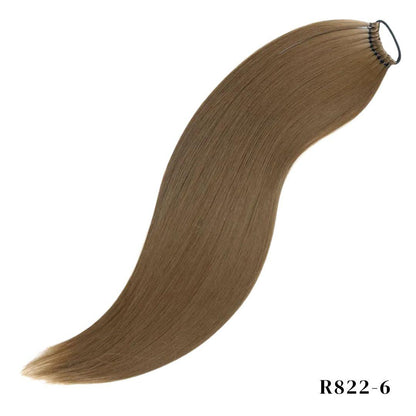 24-Inch Long Straight Drawstring Ponytail – Sleek Synthetic Hair Extension - 24" / Straight / R822-6 - Lyvelle