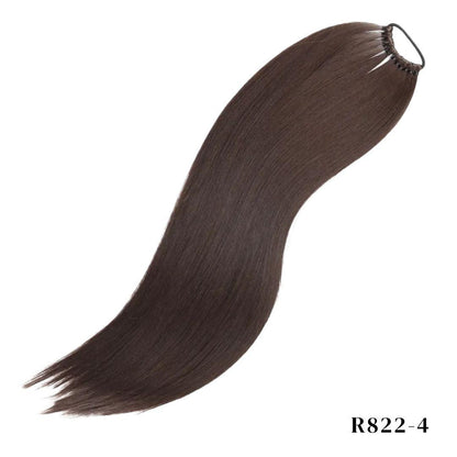 24-Inch Long Straight Drawstring Ponytail – Sleek Synthetic Hair Extension - 24" / Straight / R822-4 - Lyvelle