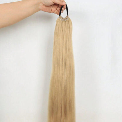 24-Inch Long Straight Drawstring Ponytail – Sleek Synthetic Hair Extension - 24" / Straight / R822-24-613 - Lyvelle