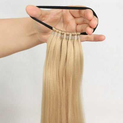 24-Inch Long Straight Drawstring Ponytail – Sleek Synthetic Hair Extension - 24" / Straight / R822-24-613 - Lyvelle