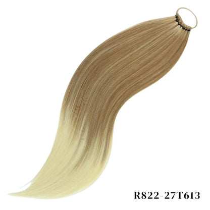 24-Inch Long Straight Drawstring Ponytail – Sleek Synthetic Hair Extension - 24" / Straight / R822-27T613 - Lyvelle