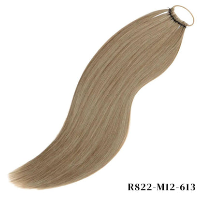 24-Inch Long Straight Drawstring Ponytail – Sleek Synthetic Hair Extension - 24" / Straight / R822-M12-613 - Lyvelle