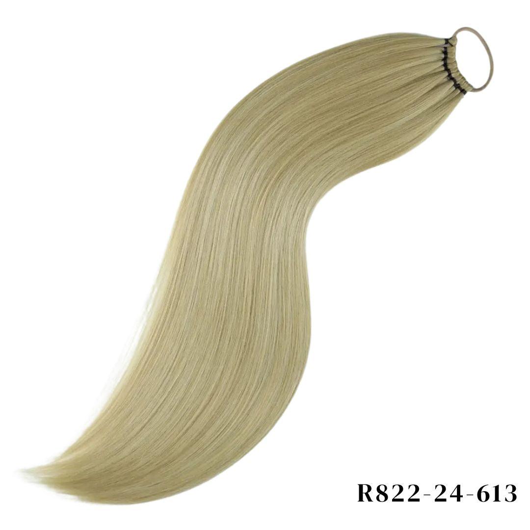 24-Inch Long Straight Drawstring Ponytail – Sleek Synthetic Hair Extension - 24" / Straight / R822-24-613 - Lyvelle