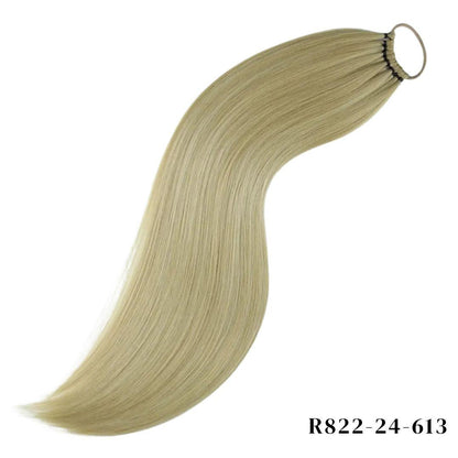 24-Inch Long Straight Drawstring Ponytail – Sleek Synthetic Hair Extension - 24" / Straight / R822-24-613 - Lyvelle