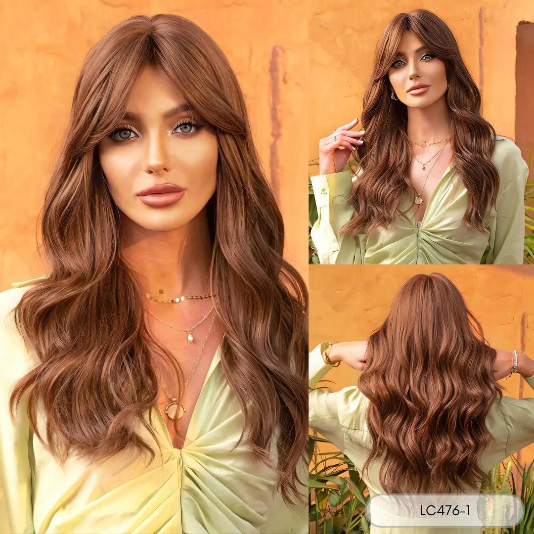 Synthetic Long Wavy Ombre Wig – Stylish Gradient Look - 24" / Natural Wavy / LC476-1 - Lyvelle