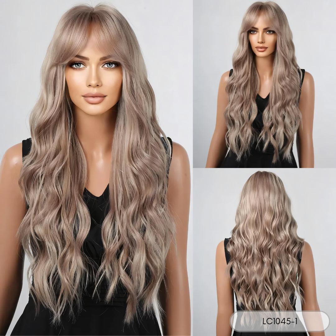 Synthetic Long Wavy Ombre Wig – Stylish Gradient Look - 24" / Natural Wavy / LC1045-1 - Lyvelle