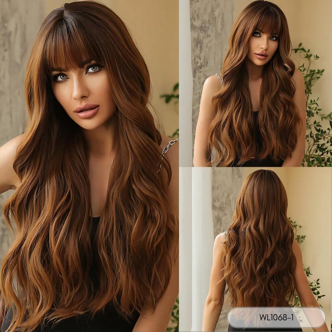 Synthetic Long Wavy Ombre Wig – Stylish Gradient Look - 24" / Natural Wavy / WL1068-1 - Lyvelle