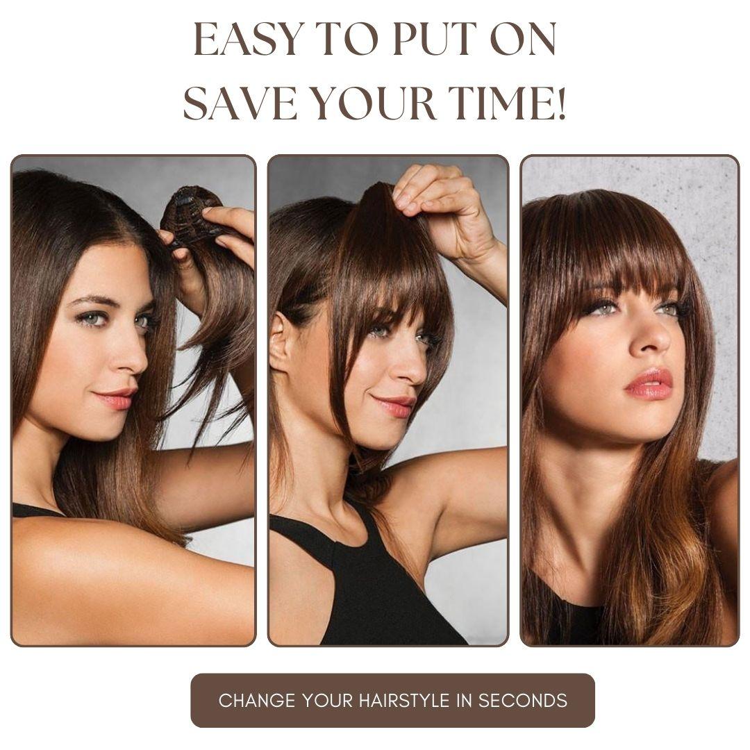 ClipEase Synthetic Soft Arc Bangs - Straight / Blonde - Lyvelle