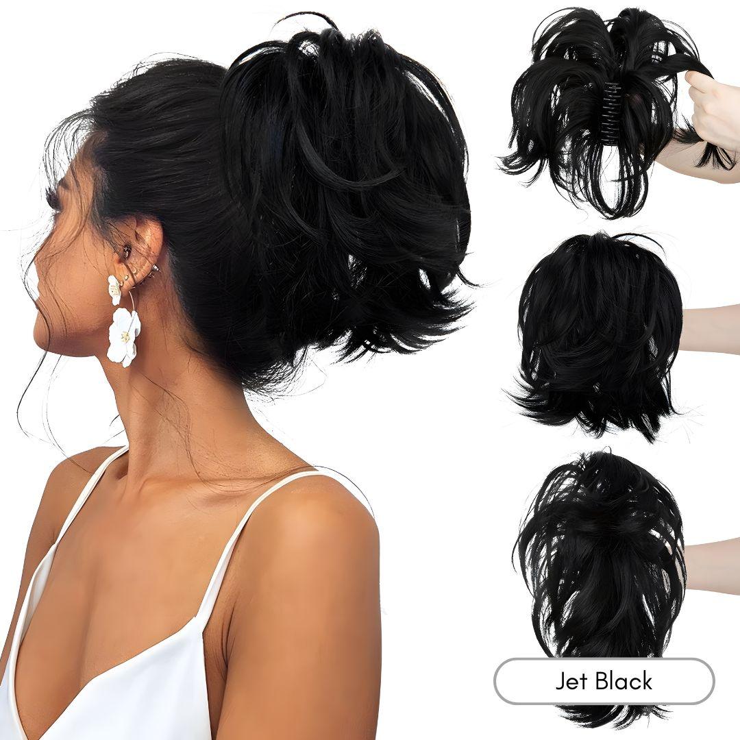 Ultimate Wave Claw Clip Ponytail Extension - Natural Wavy / Jet Black - Lyvelle