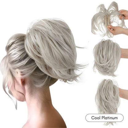 Ultimate Wave Claw Clip Ponytail Extension - Natural Wavy / Cool Platinum - Lyvelle