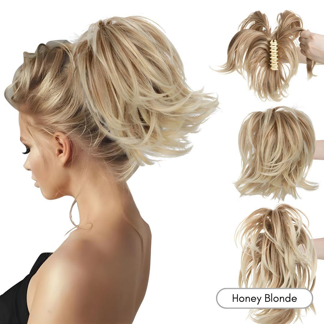 Ultimate Wave Claw Clip Ponytail Extension - Natural Wavy / Honey Blonde - Lyvelle