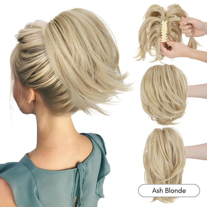 Ultimate Wave Claw Clip Ponytail Extension - Natural Wavy / Ash Blonde - Lyvelle