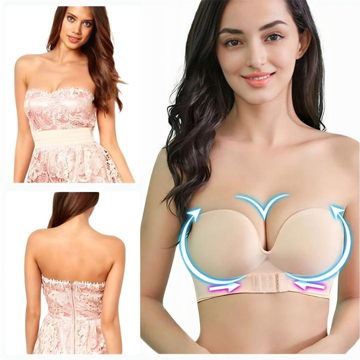 Women's Strapless Push Up Bra - Comfort, Lift & Support - Lyvelle