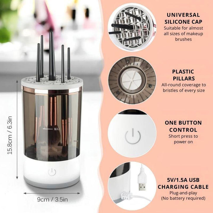 BeautySpin Refresh: Rapid Makeup Brush Renew - Lyvelle